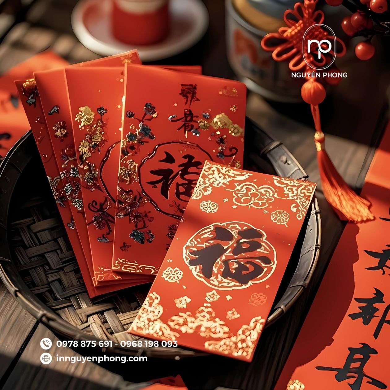 Mẫu lì xì giá rẻ tại xưởng in Nguyên Phong 